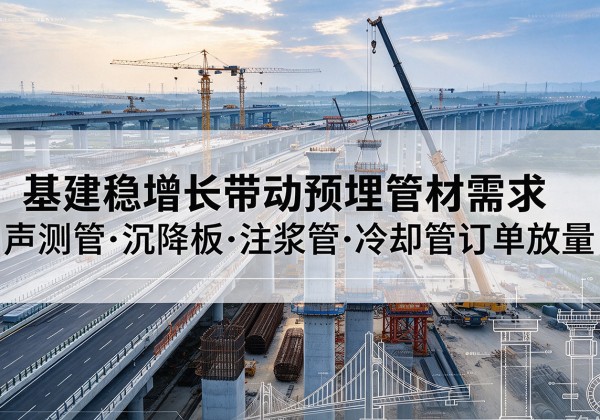 许昌基建稳增长带动预埋监测管材需求，声测管、沉降板、注浆管订单持续放量